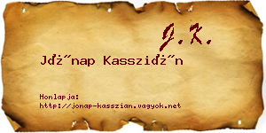 Jónap Kasszián névjegykártya